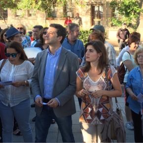 Paños y M. de Eugenio participan en la concentración por el Tajo